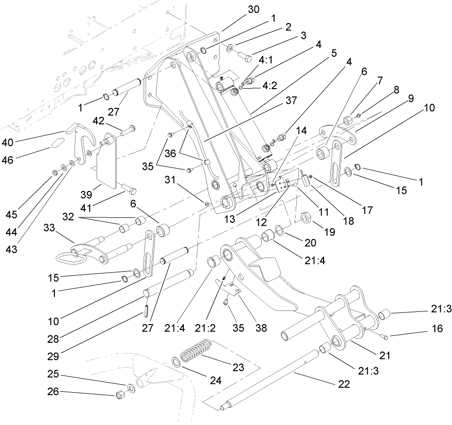 No. 6 and 7 Lift Arm Assembly