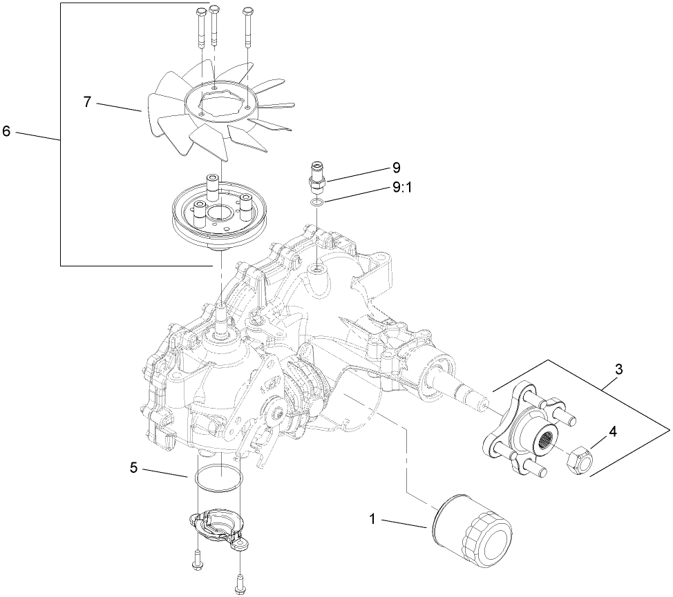 LH Transmission Assembly No. 109-2241