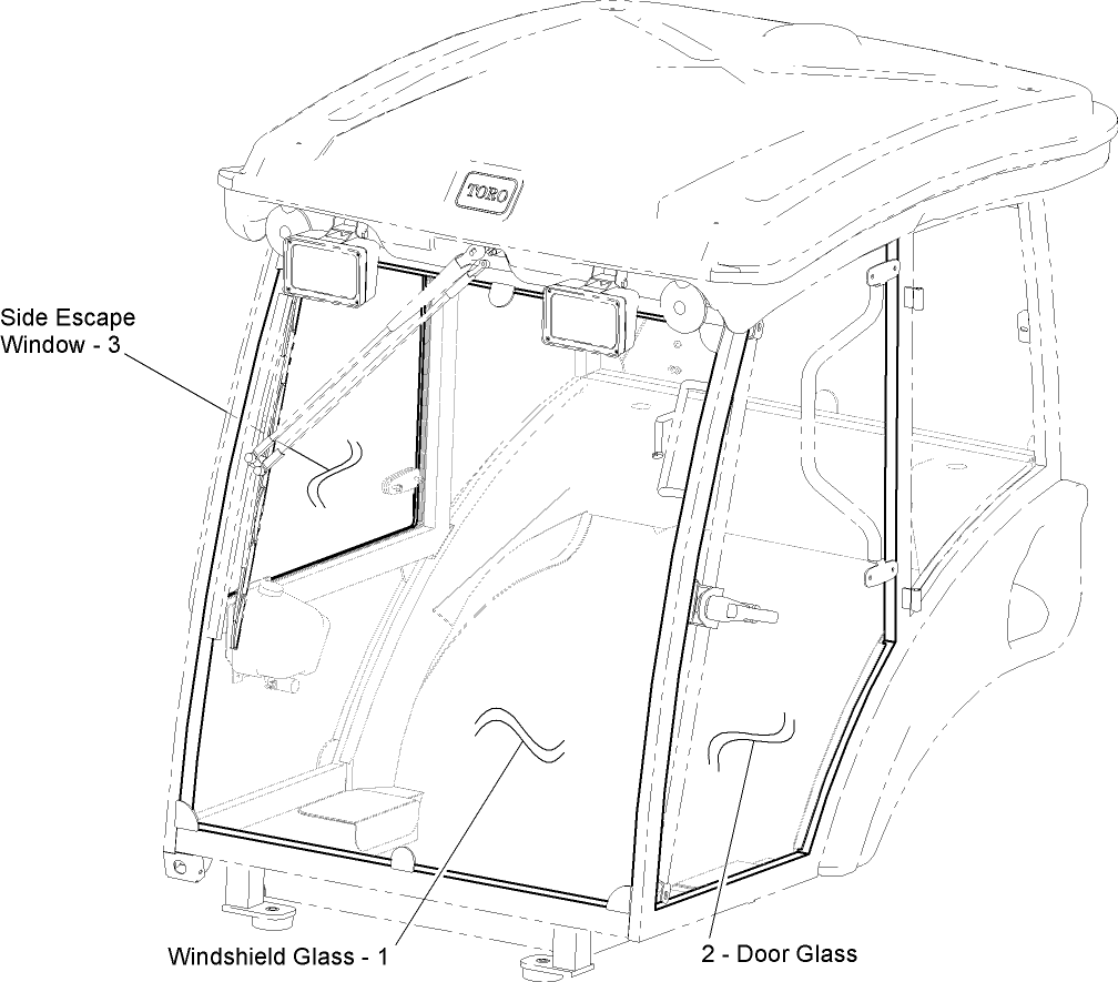 Snow Cab Glass Assembly