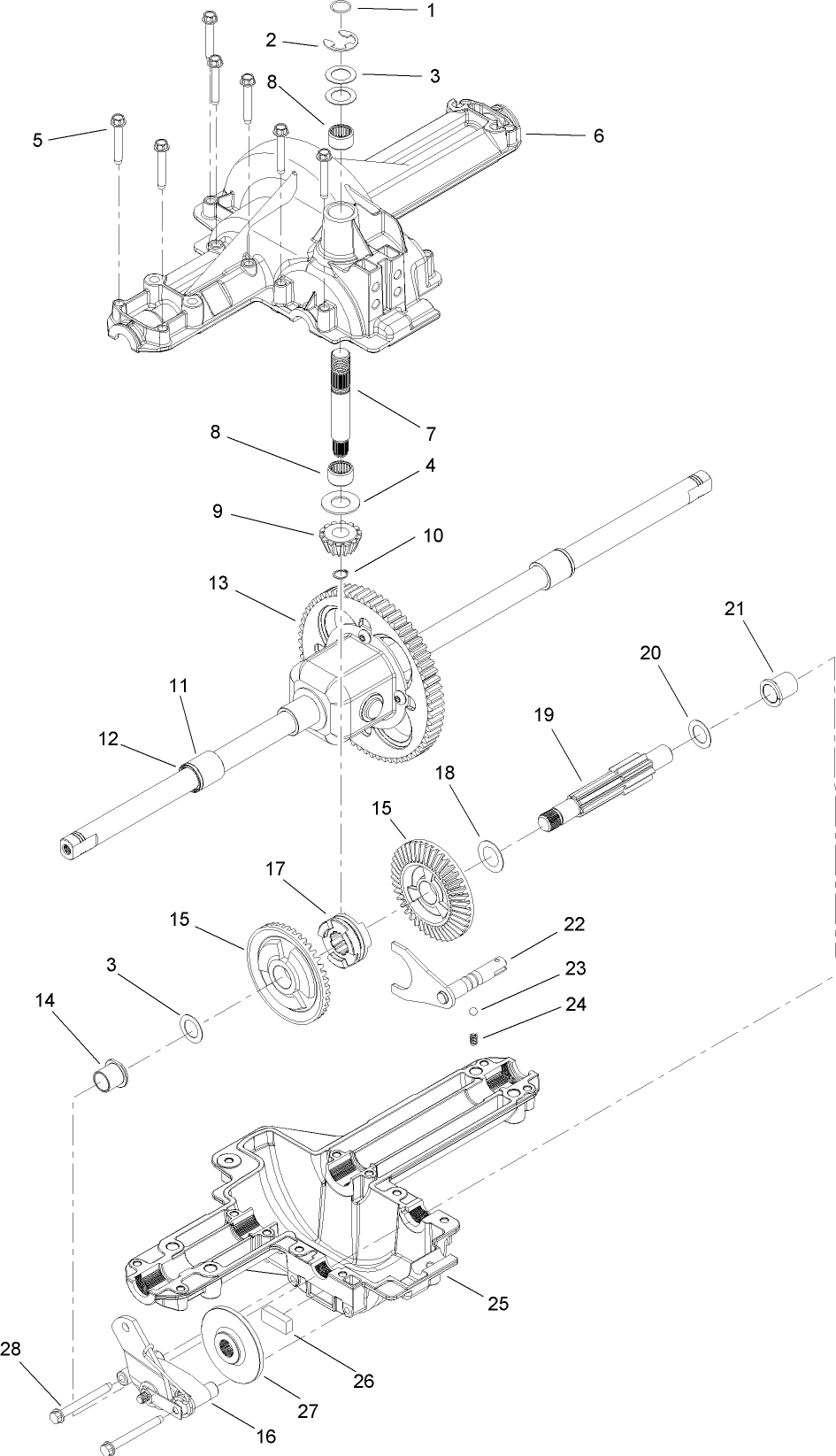 Single Speed Transmission Assembly No. 112-0368