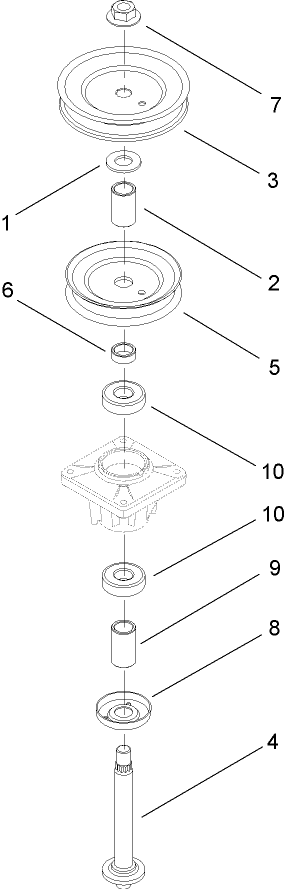 Double Pulley Spindle Assembly No. 112-0383