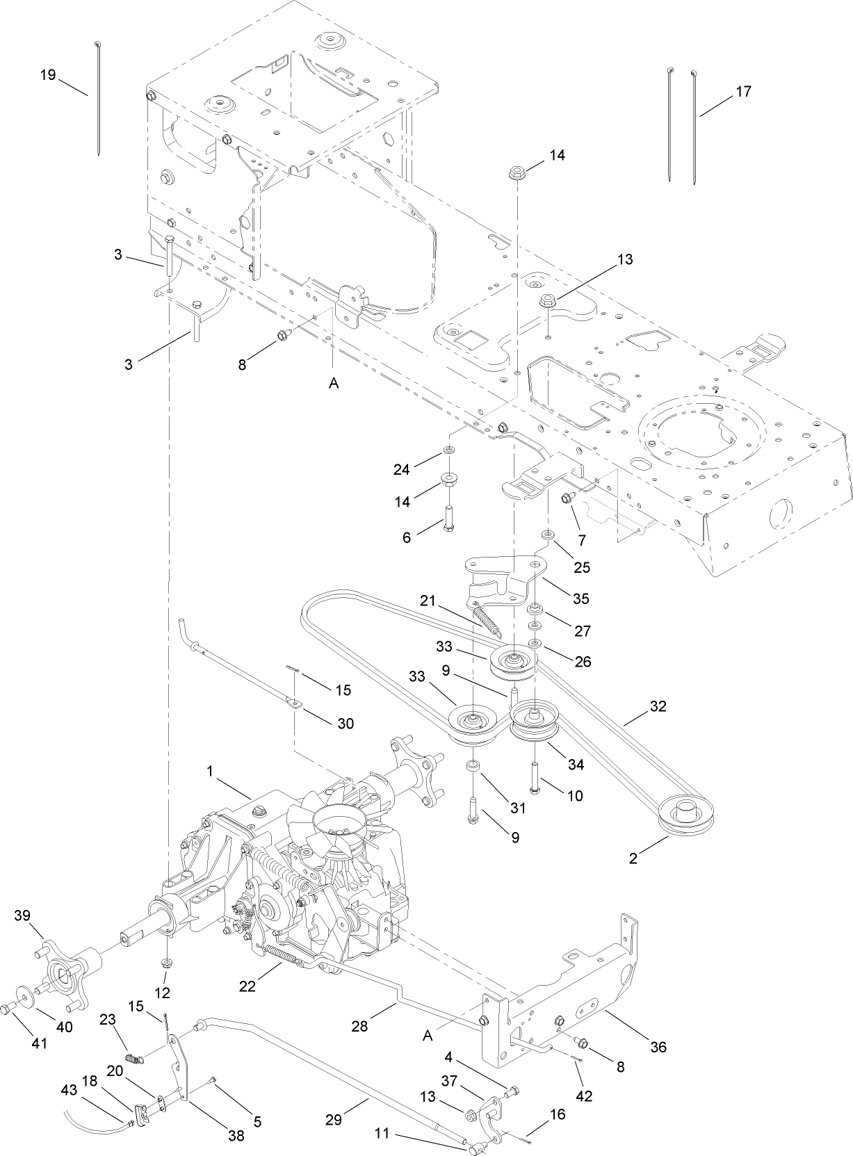 Transmission, Belt and Pulley Assembly
