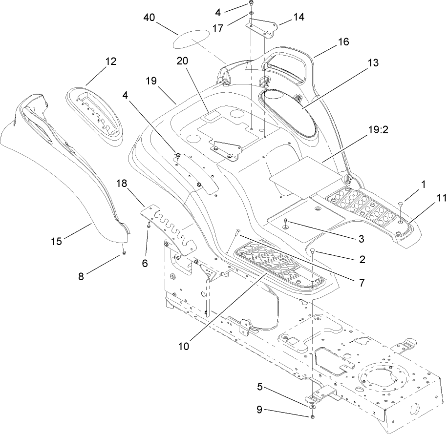 Frame and Battery Assembly
