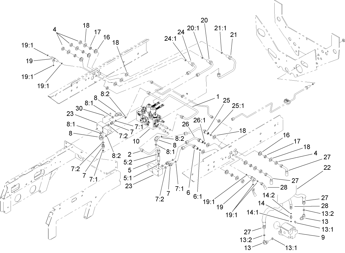 Hydraulic Manifold Mow Block Assembly