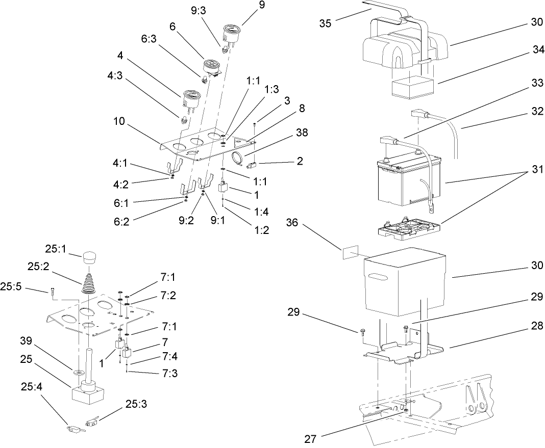Control Console and Battery Assembly