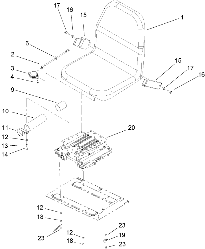 Seat and Suspension Assembly