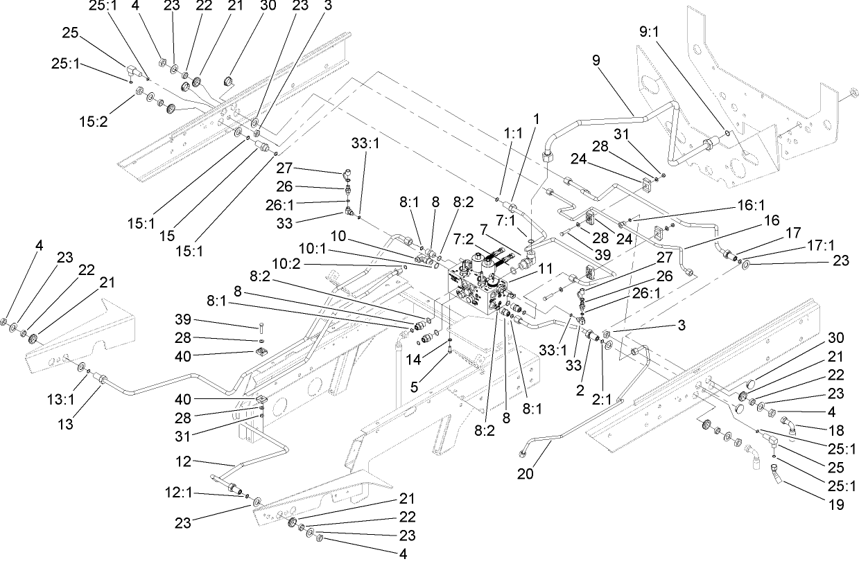 Rear Hydraulic Control Block Assembly