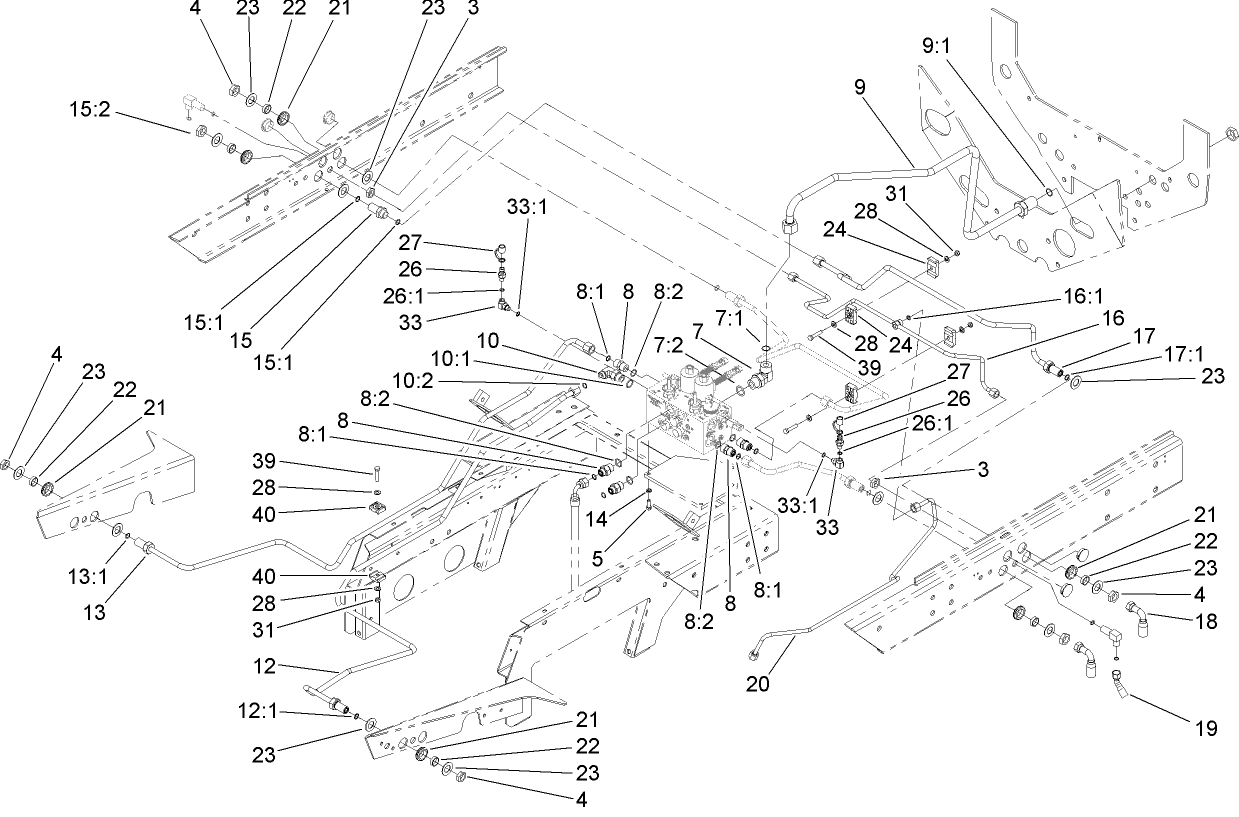 Rear Hydraulic Control Block Assembly