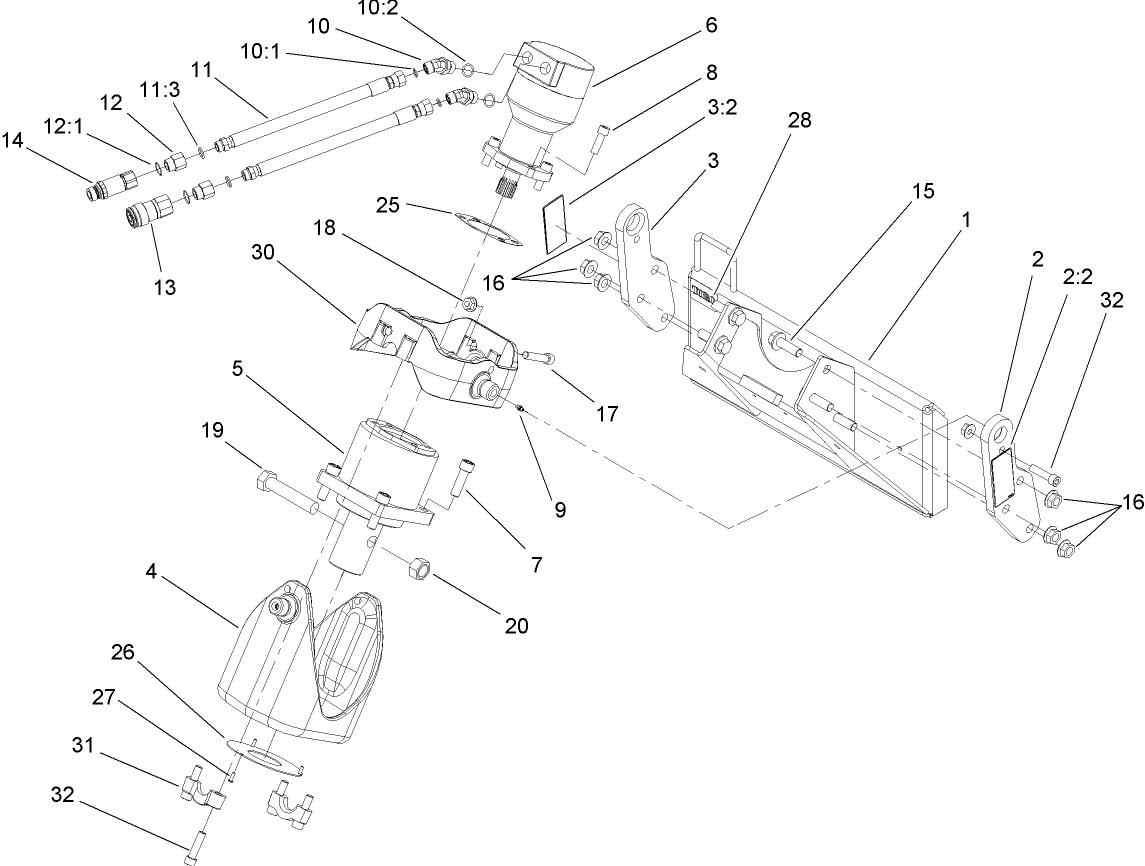 Universal Swivel Auger Head Assembly