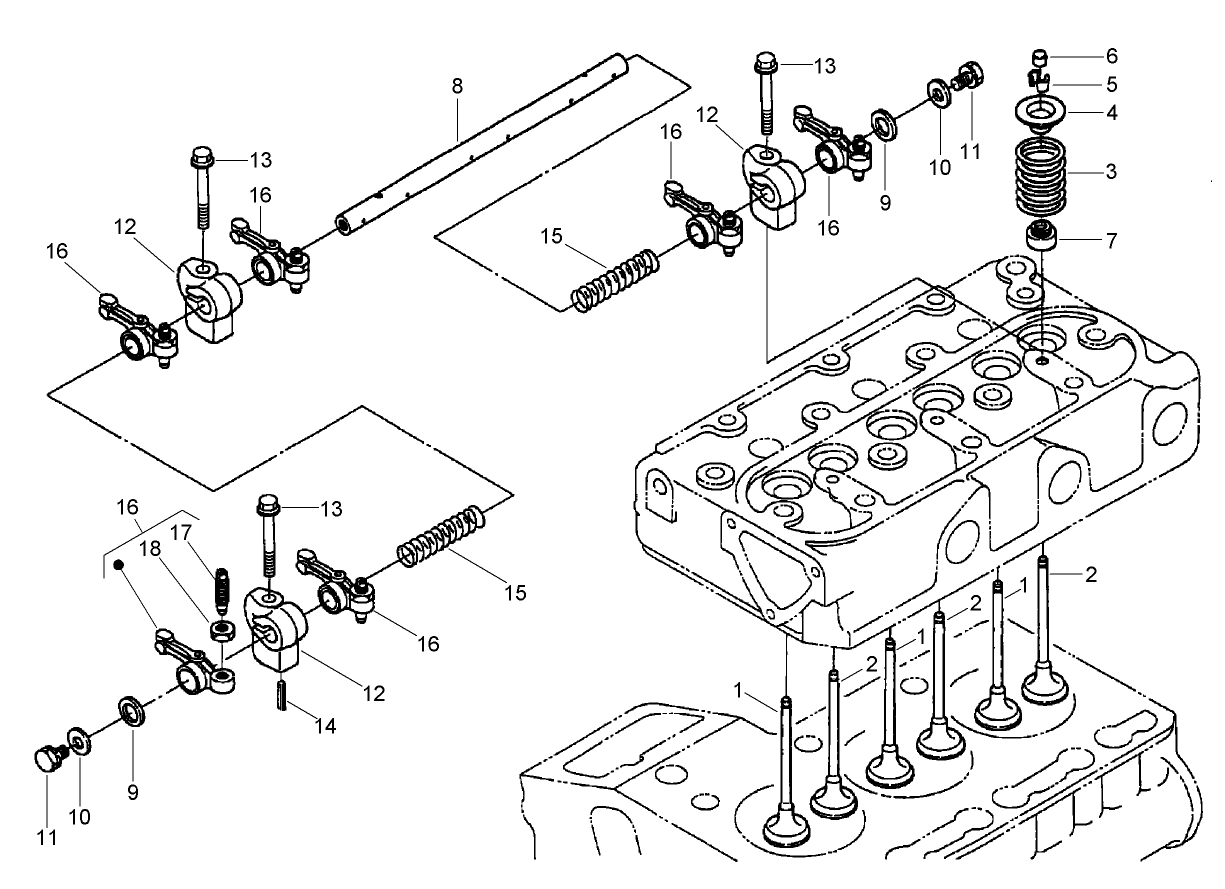 Valve and Rocker Arm Assembly