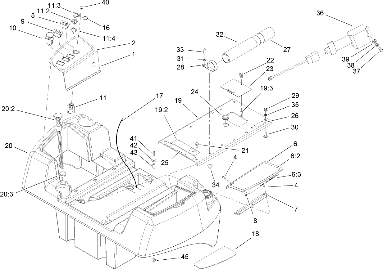Fuel Tank and Control Panel Assembly