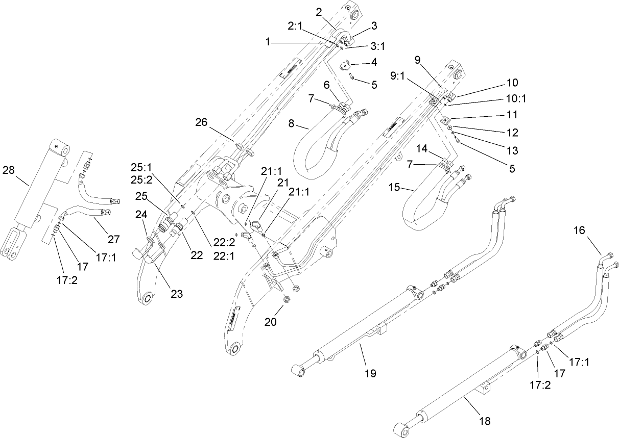 Loader Arm Hydraulic Assembly