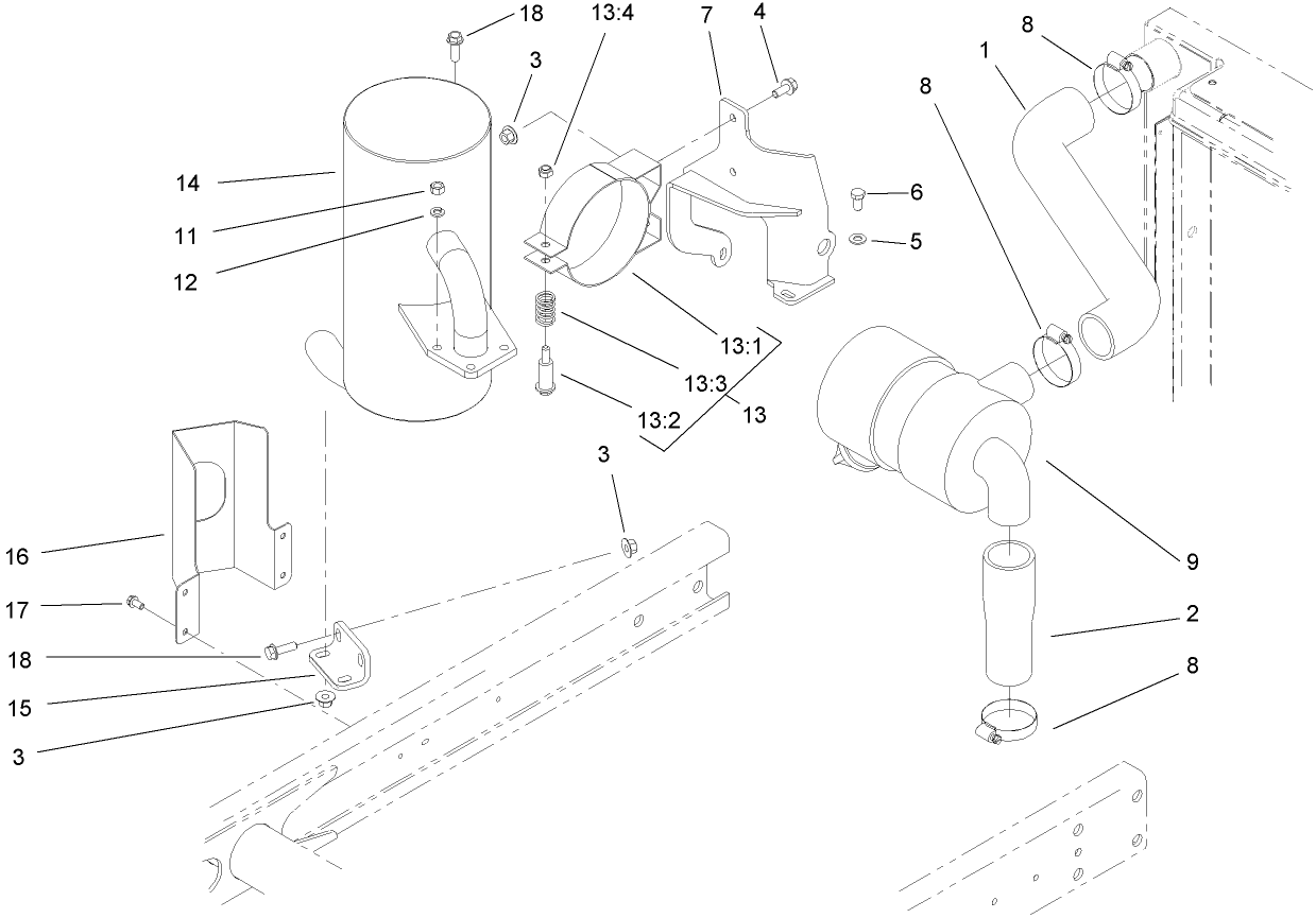 Air Cleaner and Muffler Assembly