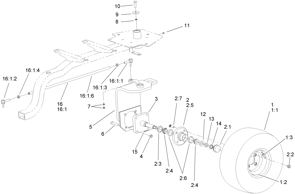 Caster Fork and Wheel Assembly