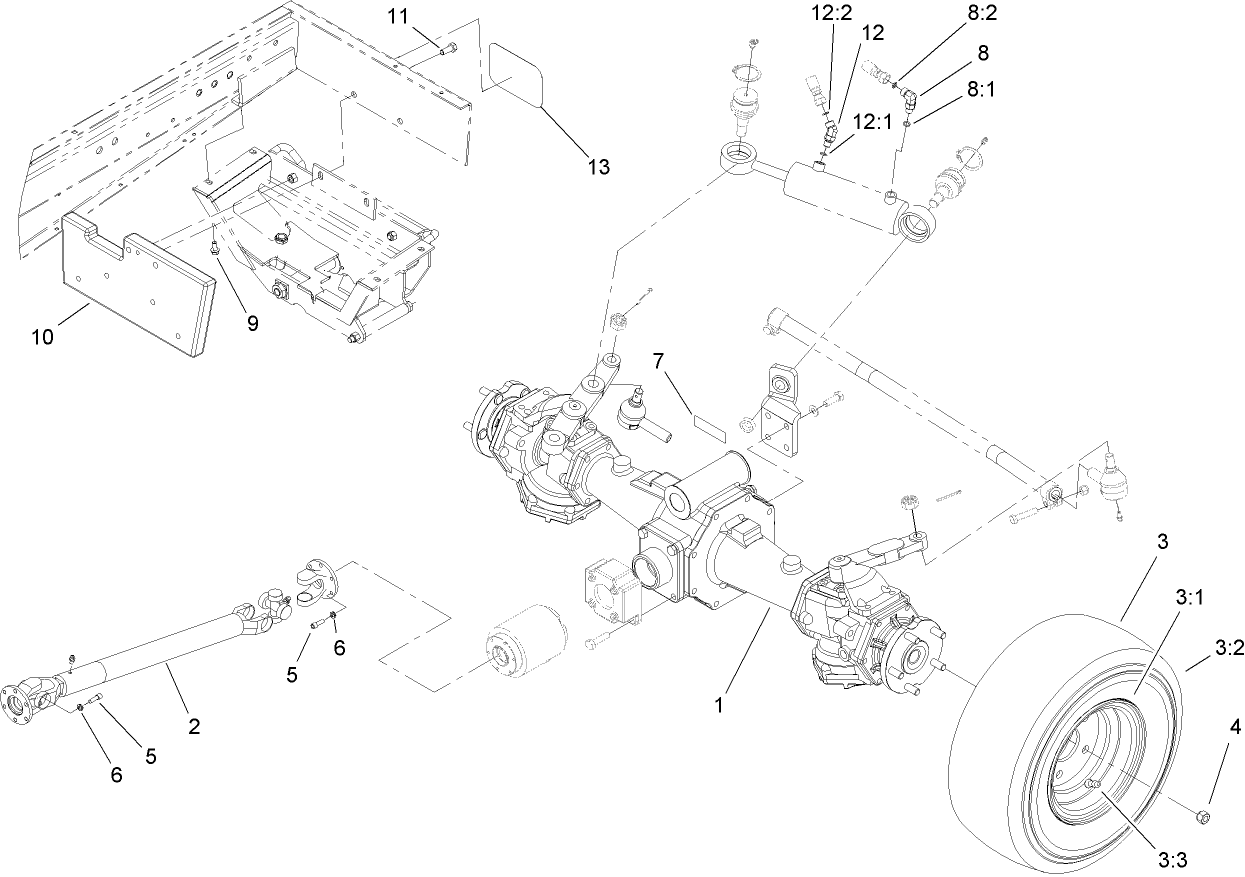 Driveshaft and 4 Wheel Drive Assembly