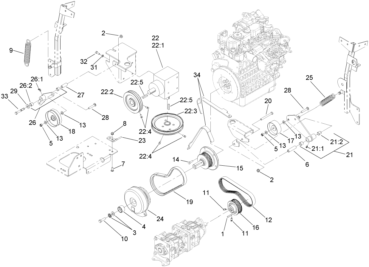 Hydro and Gearbox Assembly