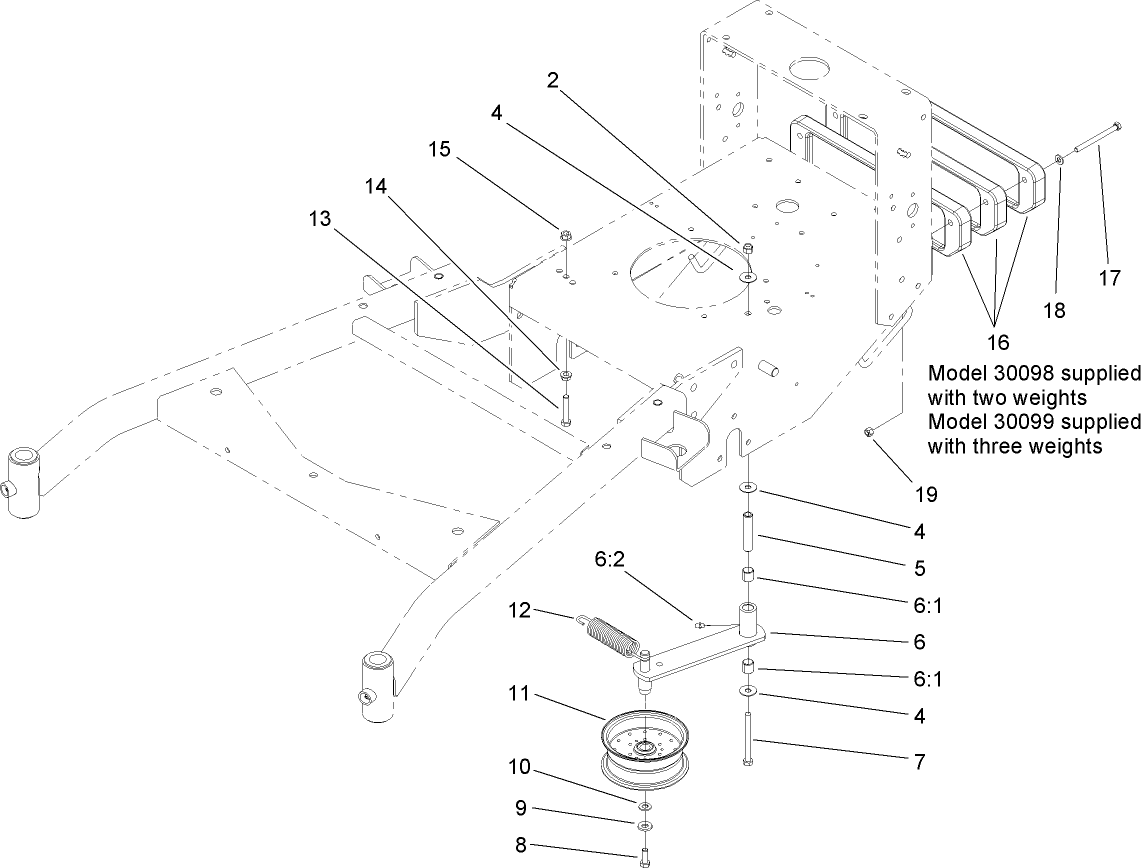 Power-Take-Off Idler and Weight Assembly