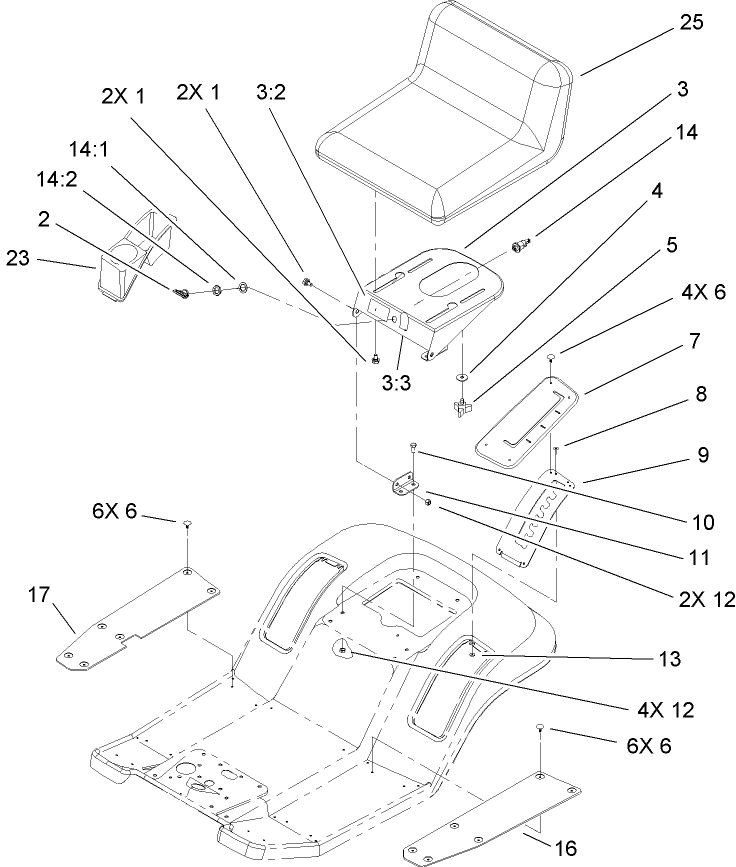 Rear Body and Seat Assembly