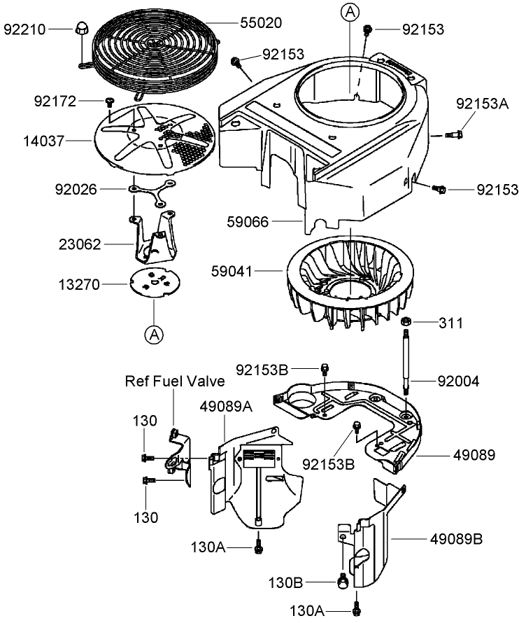 Cooling Equipment Assembly Kawasaki FH580V-AS40-R