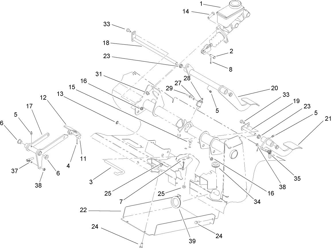 Brake Accelerator and Clutch Assembly