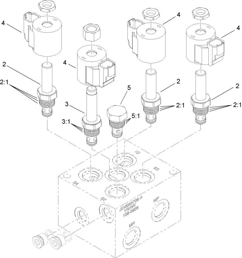 Hydraulic Manifold Block Assembly No. 108-0926