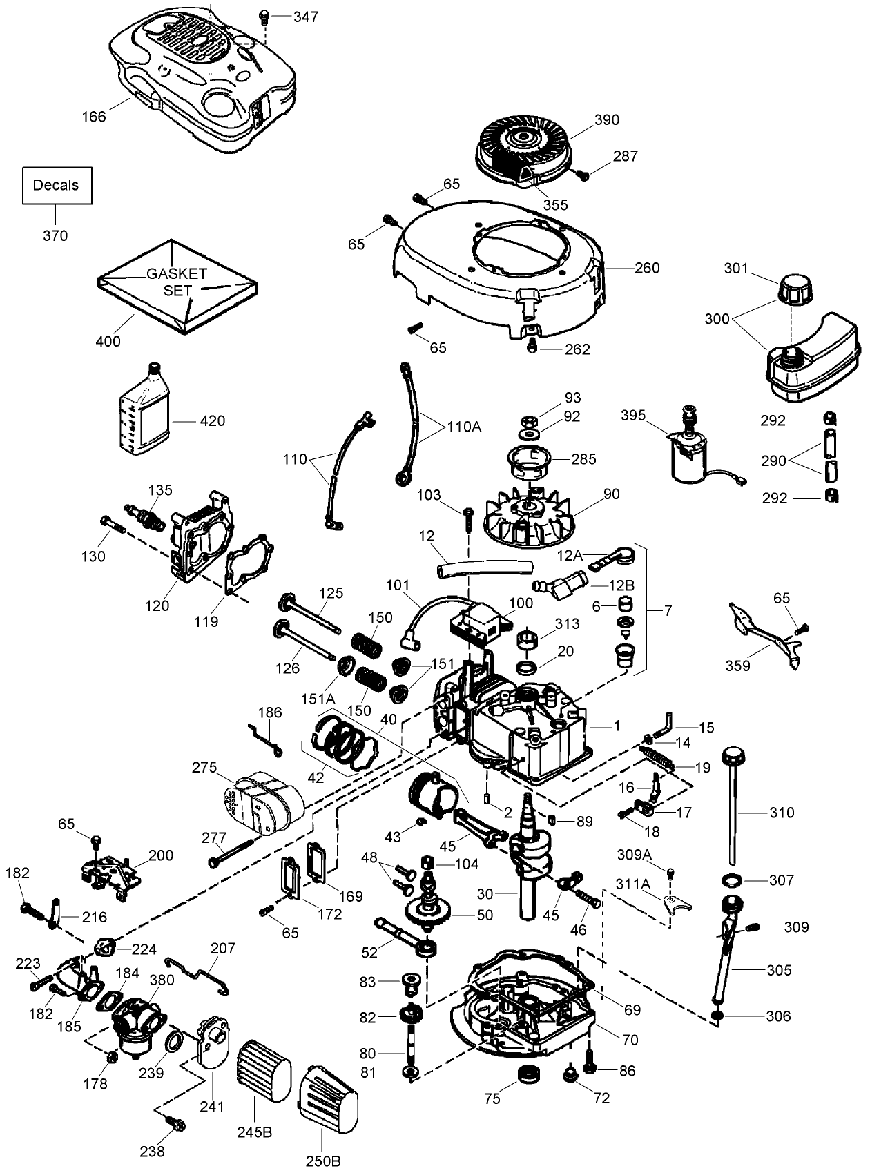 Engine Assembly No. 1  Tecumseh LV195EA-362086D