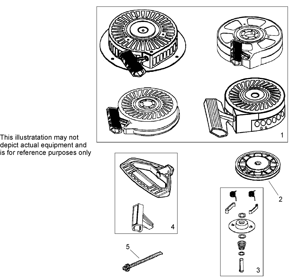 Recoil Starter Assembly No. 590702 Tecumseh LV195EA-362090D