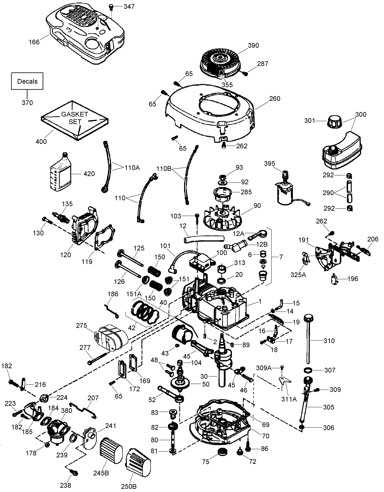 Engine Assembly No. 2 Tecumseh LV195EA-362090D