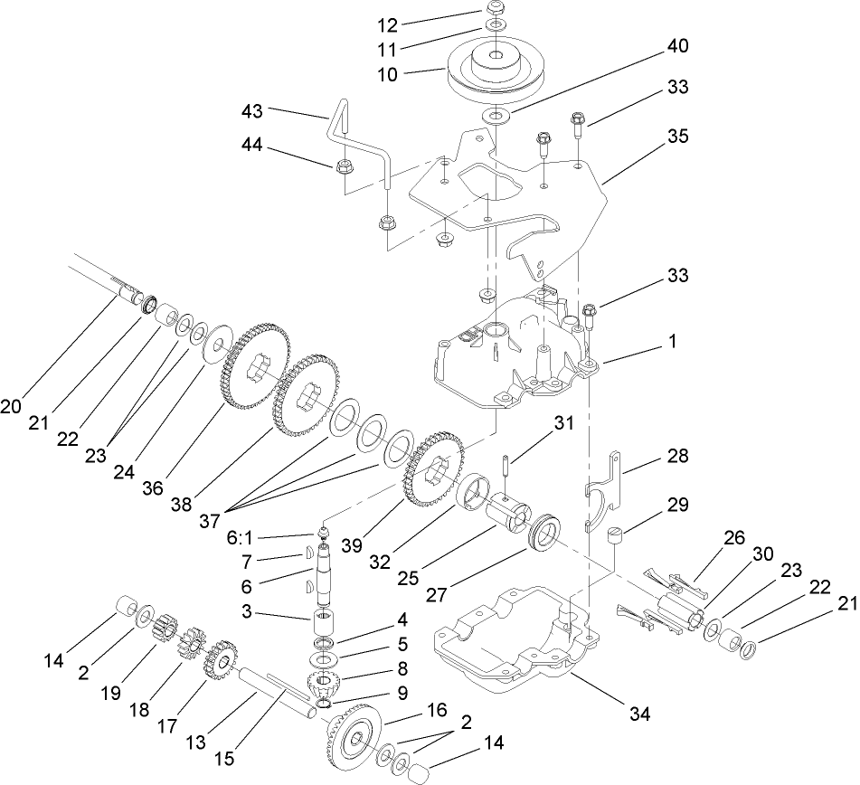Gear Case Assembly No. 109-3558
