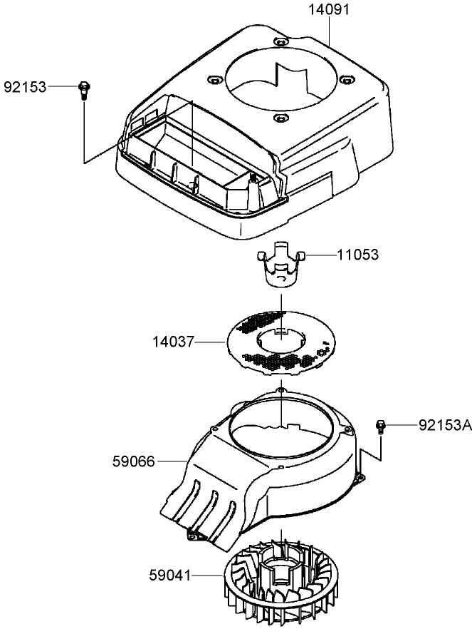 Cooling Equipment Assembly Kawasaki FJ180V-AS28