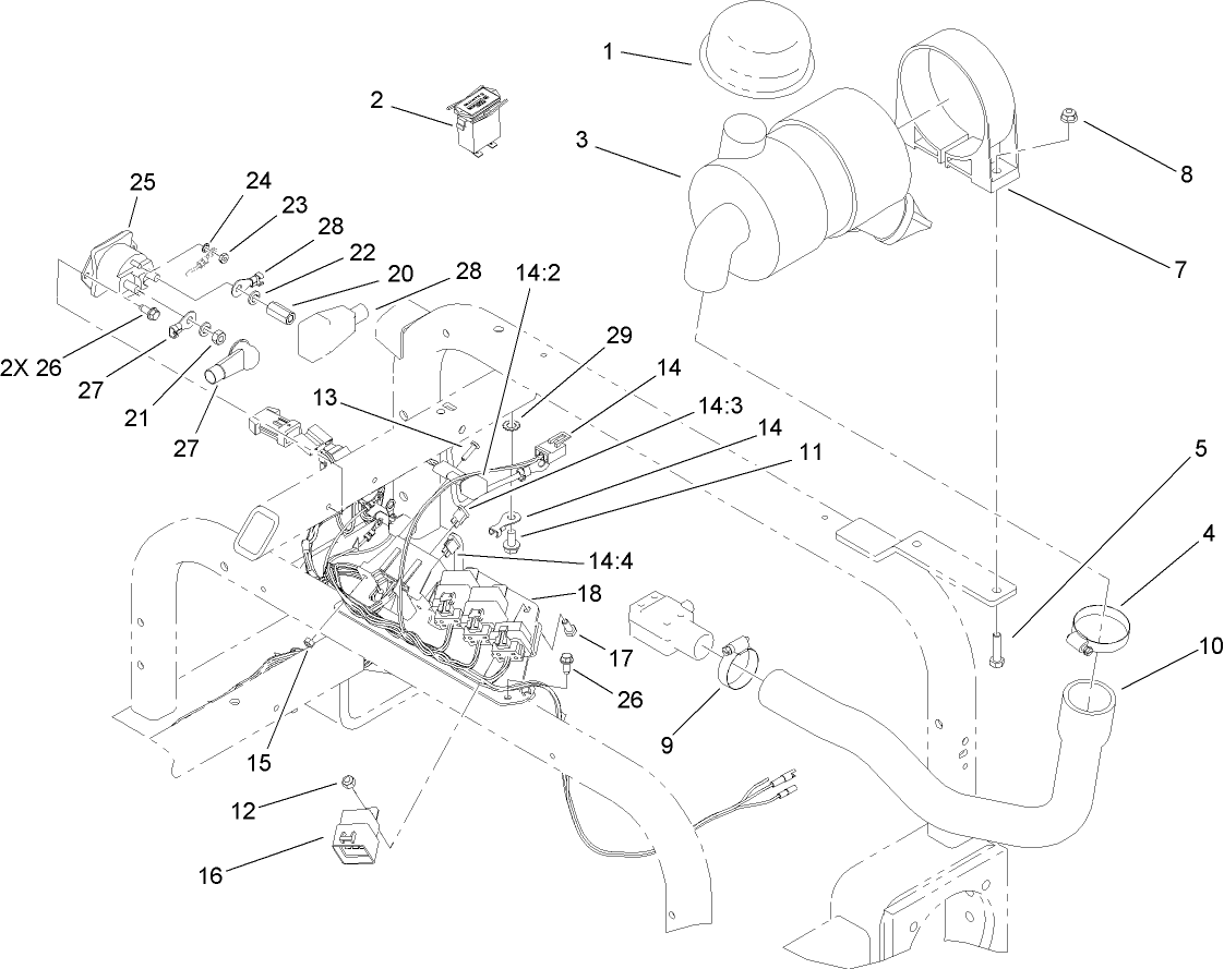 Wire Harness, Air Cleaner and Hose Assembly