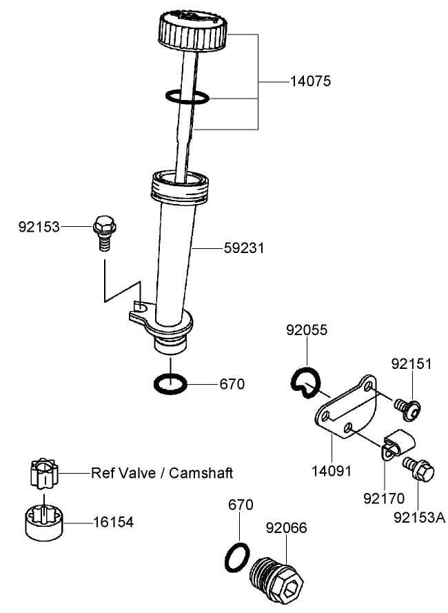 Lubrication Equipment Assembly Kawasaki FJ180V-AS28