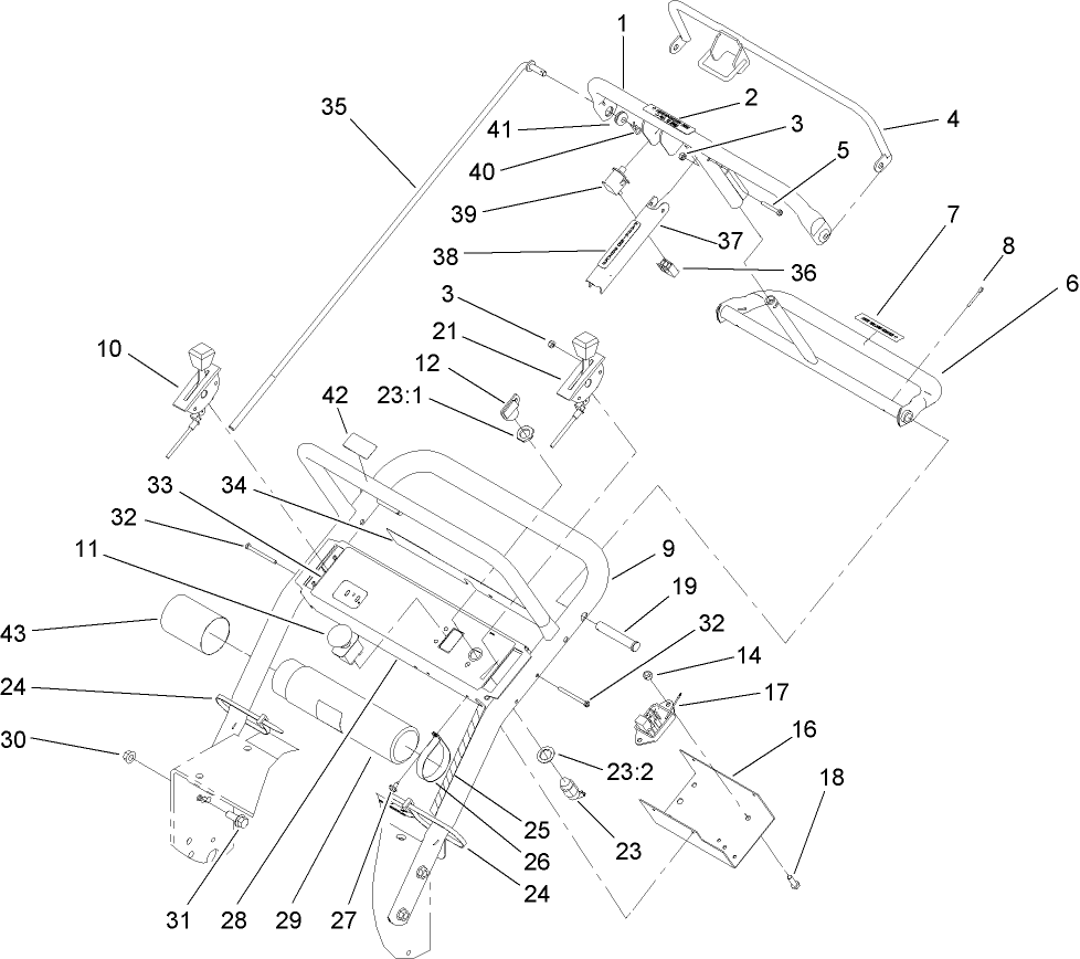 Handle and Control Panel Assembly