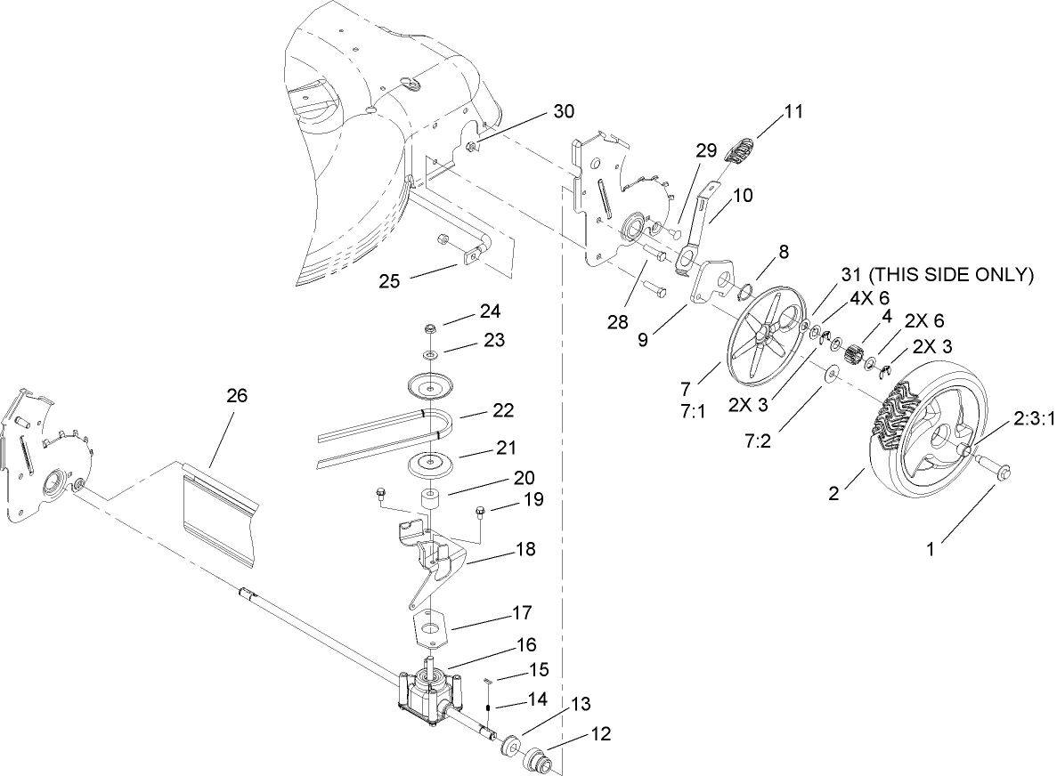 Rear Axle and Transmission Assembly