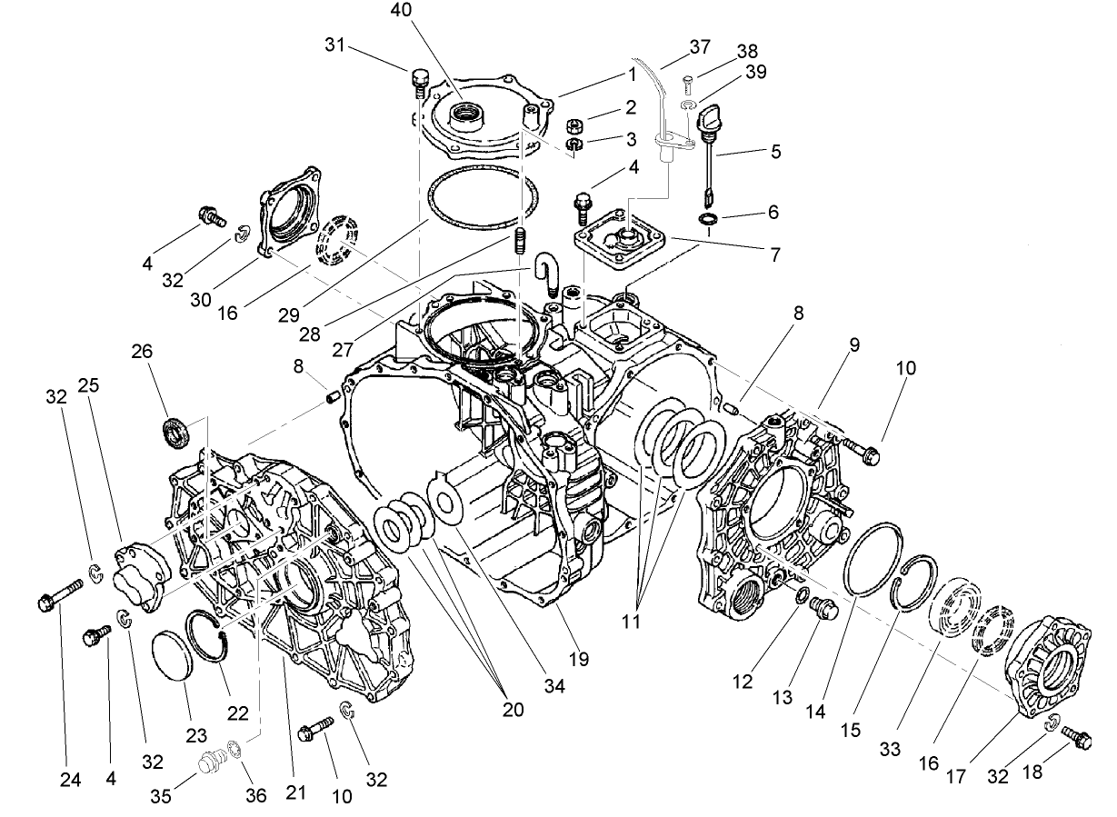 Case Assembly  Transaxle Assembly No. 104-9078