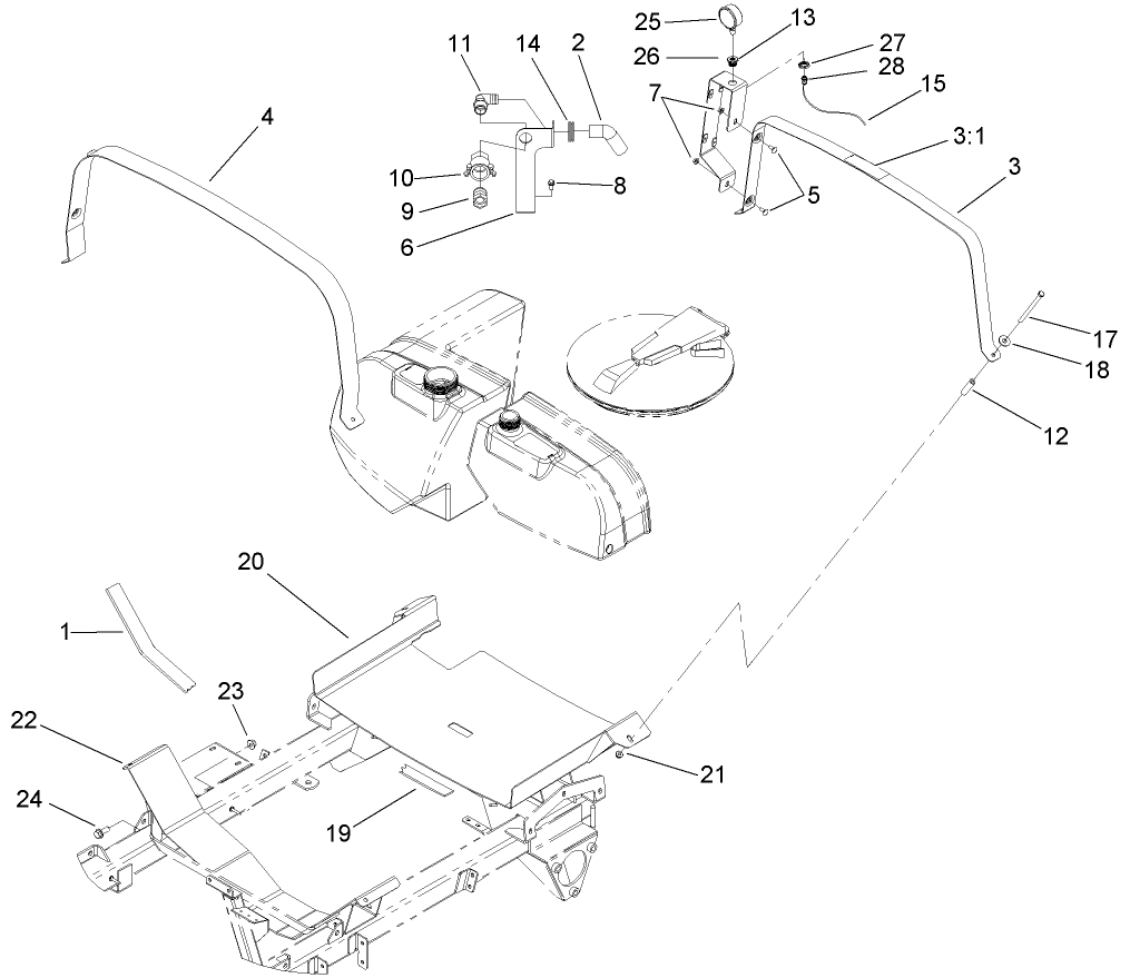 Tank and Saddle Assembly
