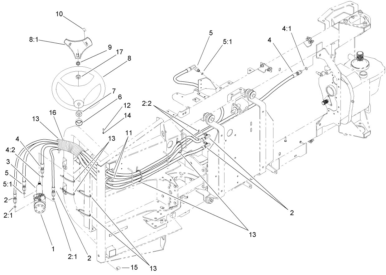 Hydraulic Hose Routing Assembly