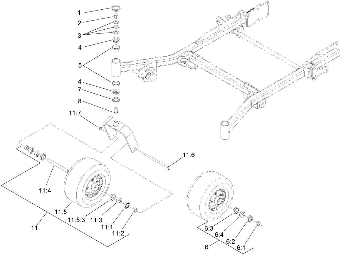 Caster and Wheel Assembly