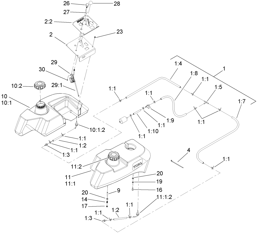 Fuel System and Throttle Control Assembly