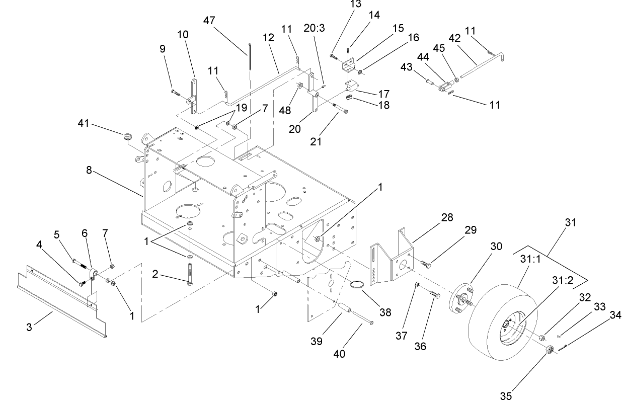 Frame and Wheel Assembly