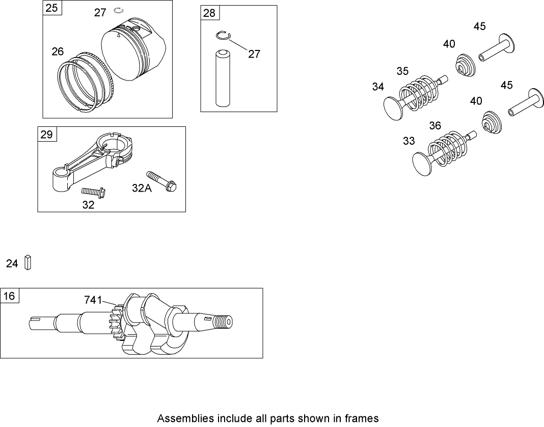 Crankshaft Assembly  Briggs and Stratton 12H802-2040-B1
