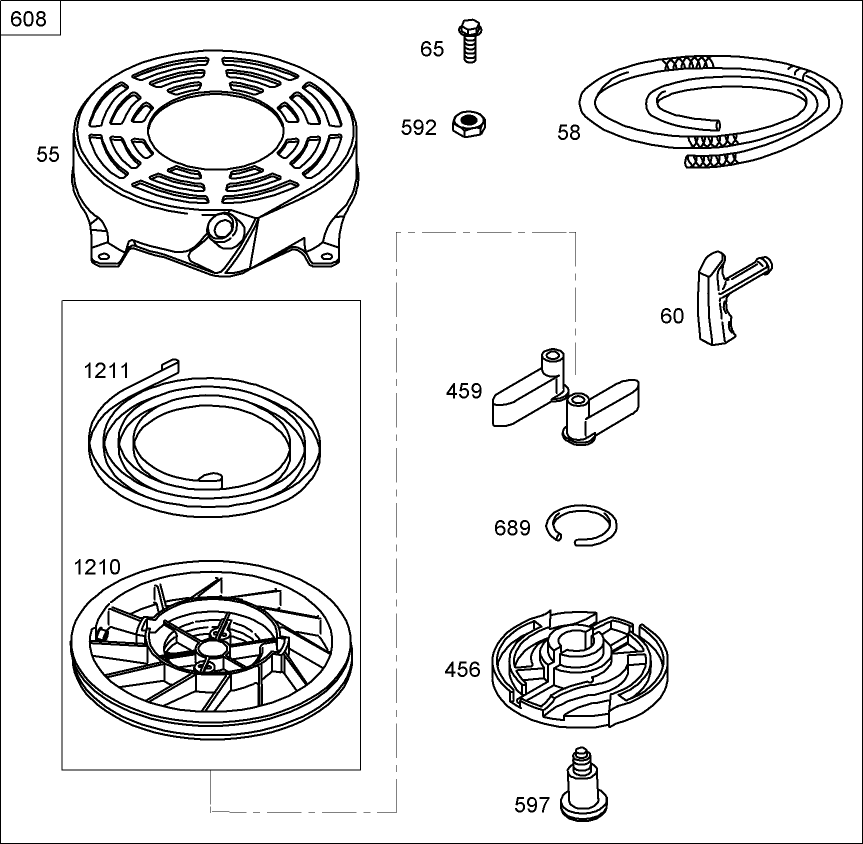 Starter Assembly  Briggs and Stratton 12H802-2040-B1