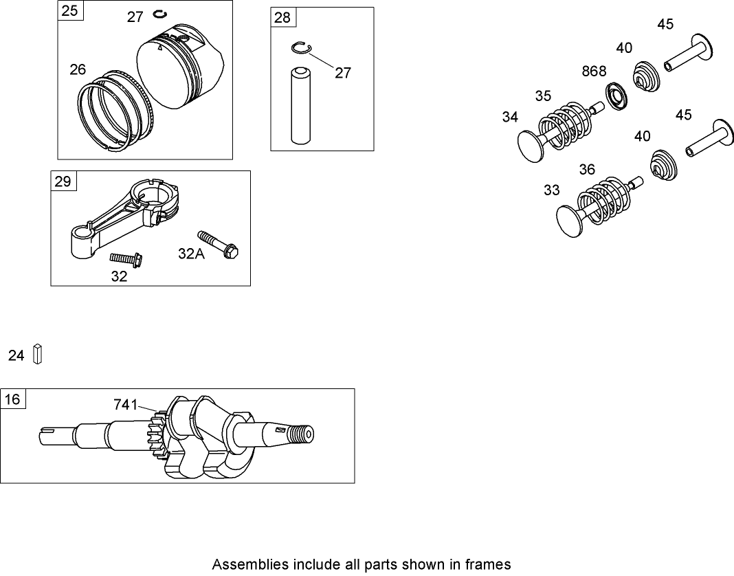 Crankshaft Assembly  Briggs and Stratton 126T02-0206-E1