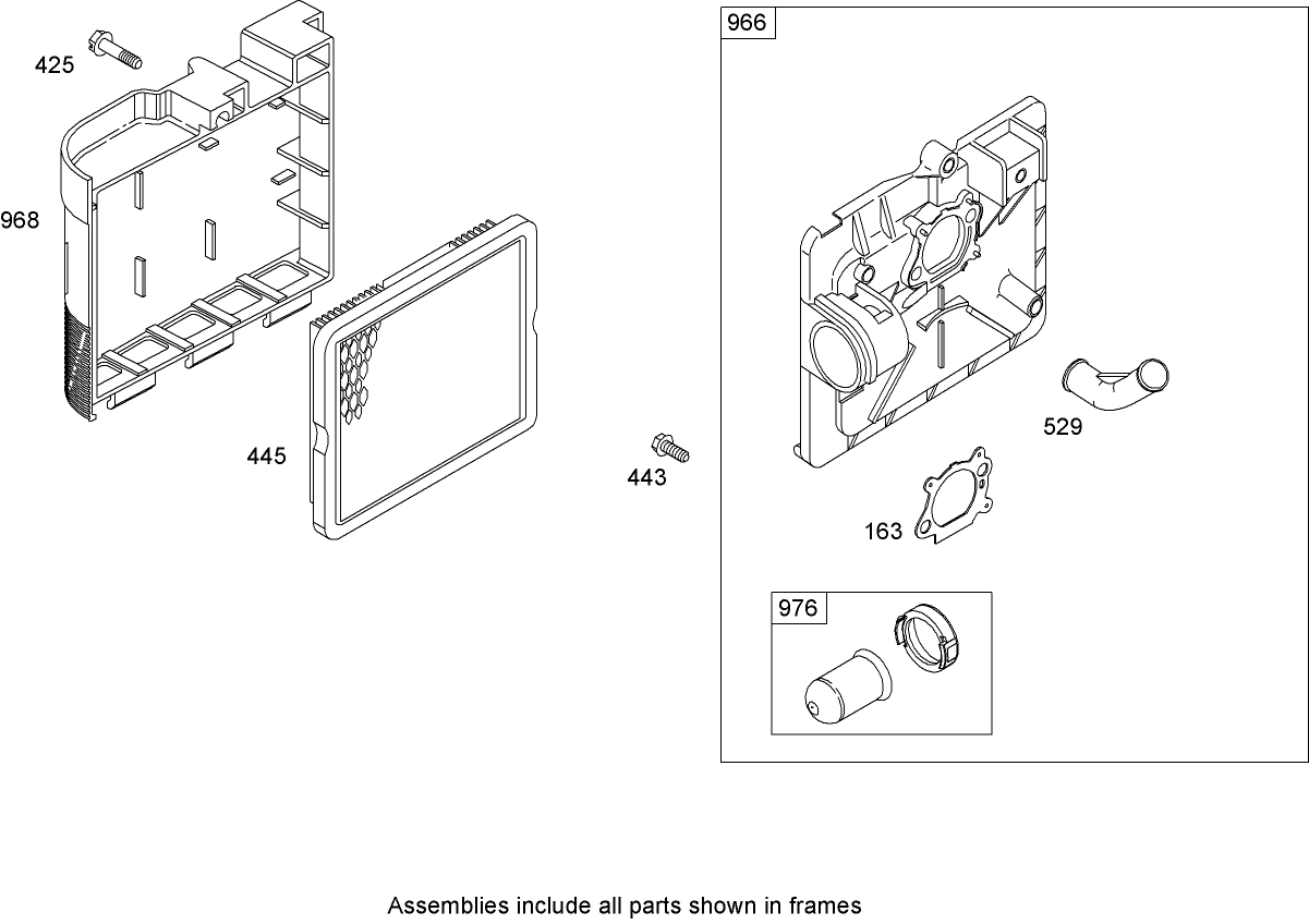 Air Cleaner Assembly  Briggs and Stratton 126T02-0206-E1