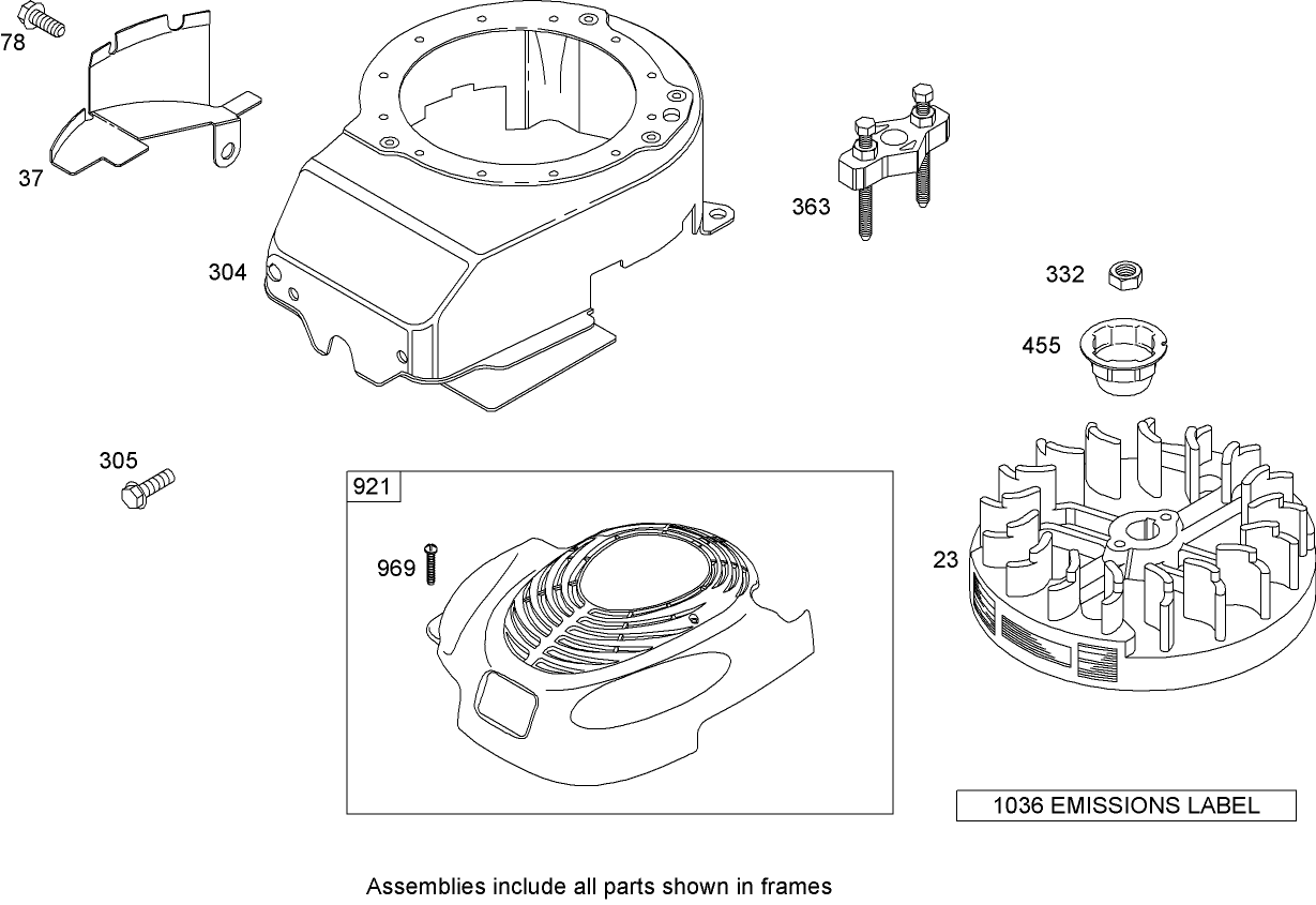 Blower Housing Assembly  Briggs and Stratton 126T02-0206-E1
