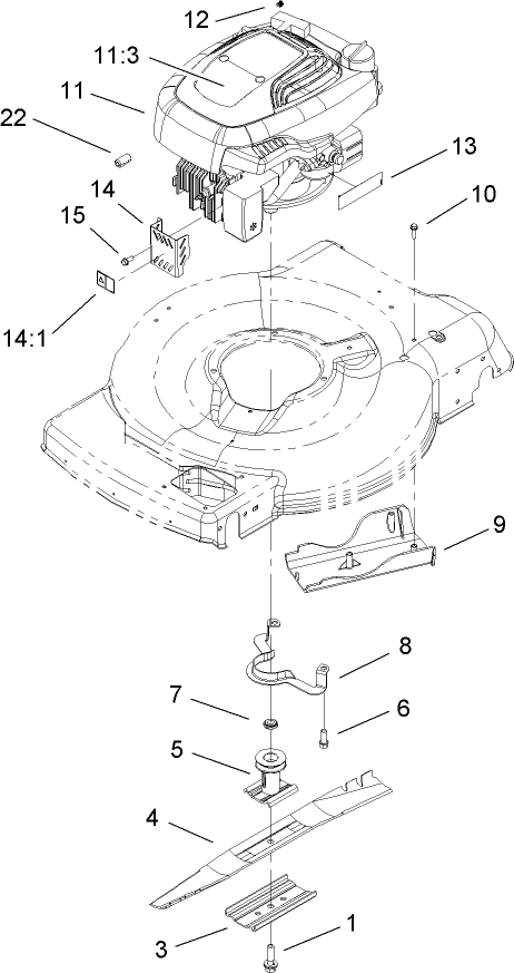 Engine and Blade Assembly