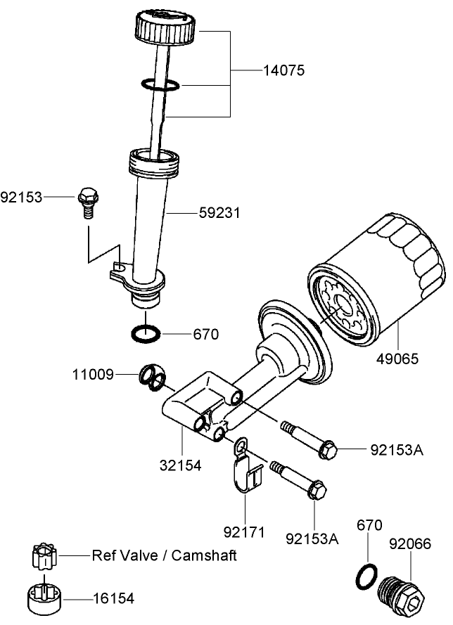 Lubrication Equipment Assembly Kawasaki FJ180V-AS31