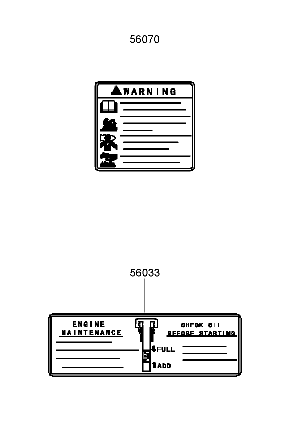 Label Assembly Kawasaki FJ180V-AS31