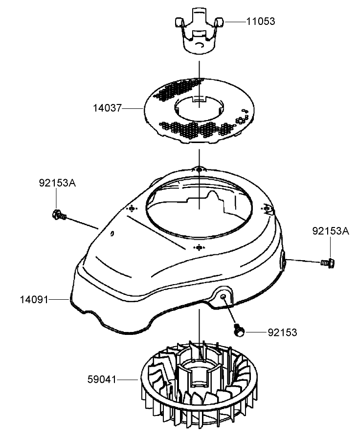Cooling Equipment Assembly Kawasaki FJ180V-AS30