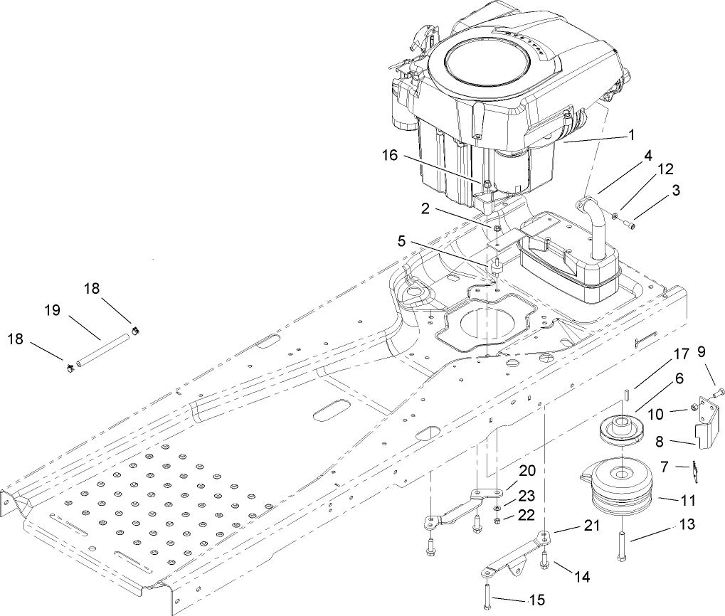 Engine and Clutch Assembly